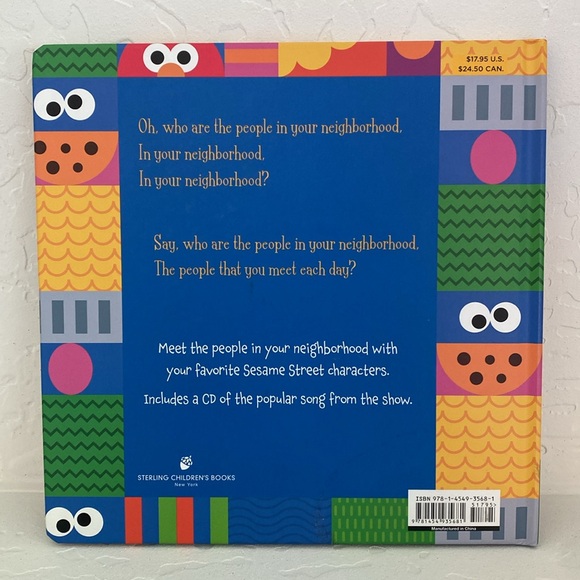 💛New People in Your Neighborhood Hardcover & CD - Sesame Street - Picture 2 of 5